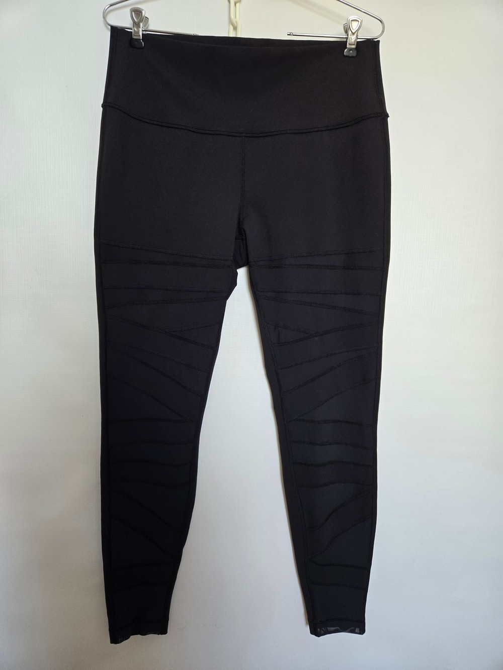 LULULEMON WUNDER UNDER 'TECH MESH' LEGGINGS HIGH RISE WOMEN BLACK SIZE 14